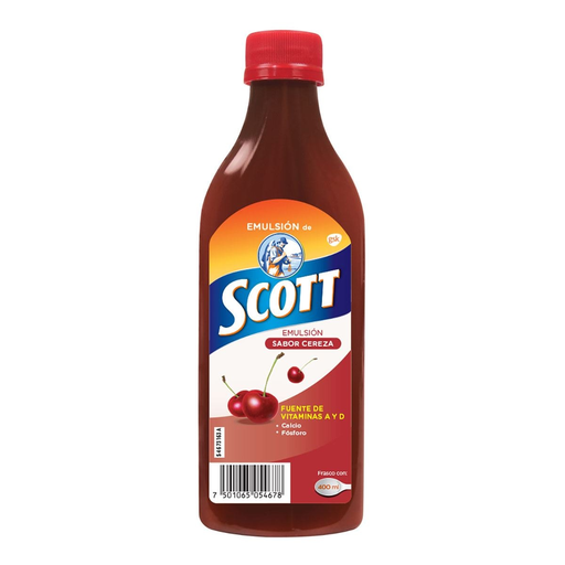 Emulsión de Scott sabor cereza frasco con 400mL