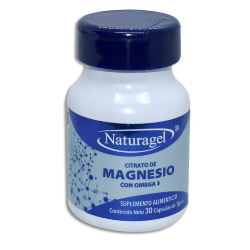 Citrato de magnesio con omega 3 frasco 1 g c/30