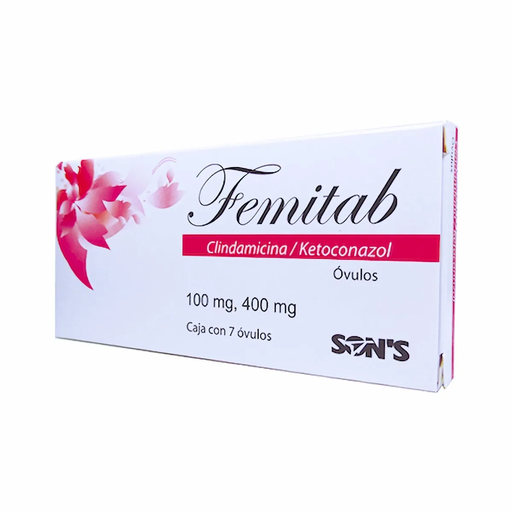 Femitab óvulos 100mg/ 400mg caja c/7