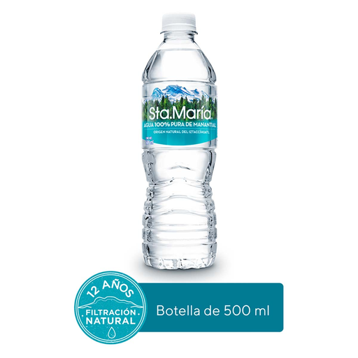 Agua Sta. Maria 100% pura de manantial 500 mL
