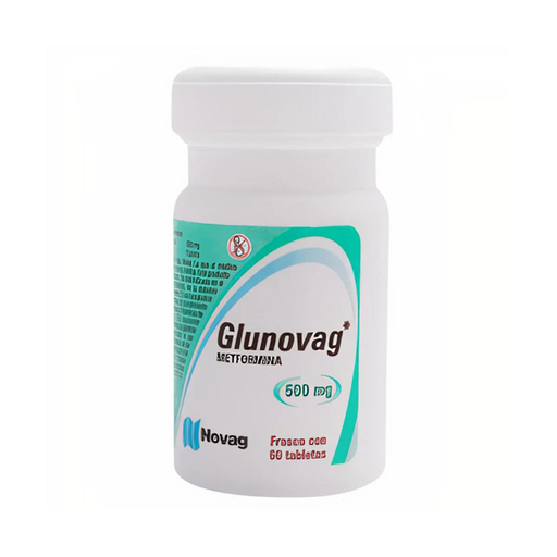 Glunovag tabletas 500 mg frasco c/60 tabletas