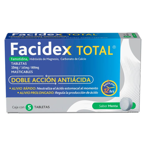 Facidex Total doble acción tabletas masticables caja c/10