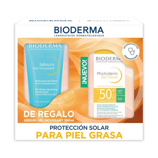 Bioderma Kit Photoderm Dry Touch Spf 50+ Neutro + Sebium Gel 100Ml