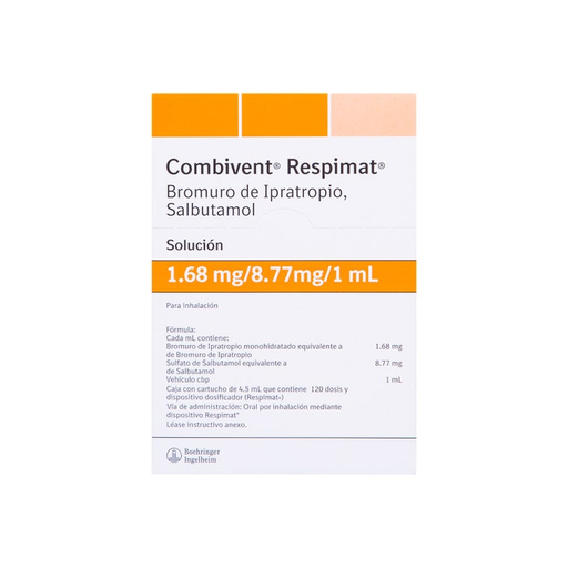 Combivent Respimat solución para inhalación 168mg/8.77mg/1mL