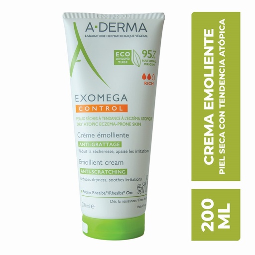 Aderma Exomega Control Crema Emoliente Anti Comezón 200 Ml