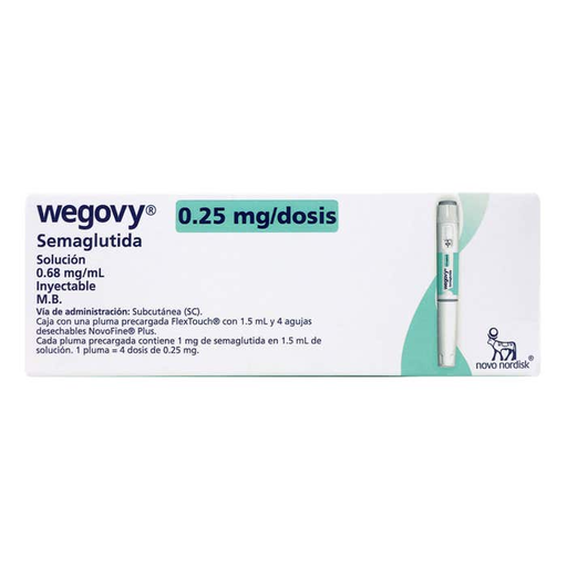 Wegovy 0.25mg solución inyectable pluma de 1.5ml