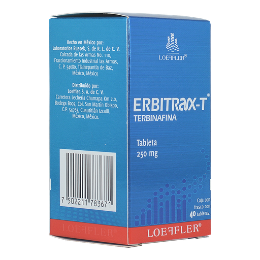 Erbitrax 250mg c/40 tabletas