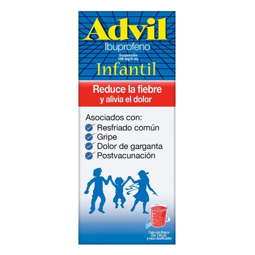 Advil suspension infantil 100mg /5mL frasco con 100mL