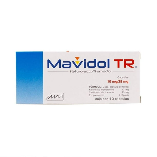 Mavidol-TR 10/25 mg c/10 tabletas