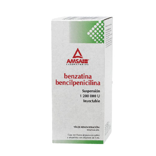 Benzatina bencilpenicilina suspension 1,200,00 ui inyectable