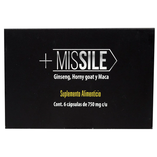 Missile suplemento alimenticio capsulas 750mg caja c/6
