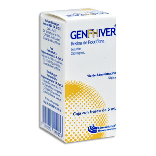 Genfhiver solucion 250 mg/mL caja c/ frasco de 5 mL.
