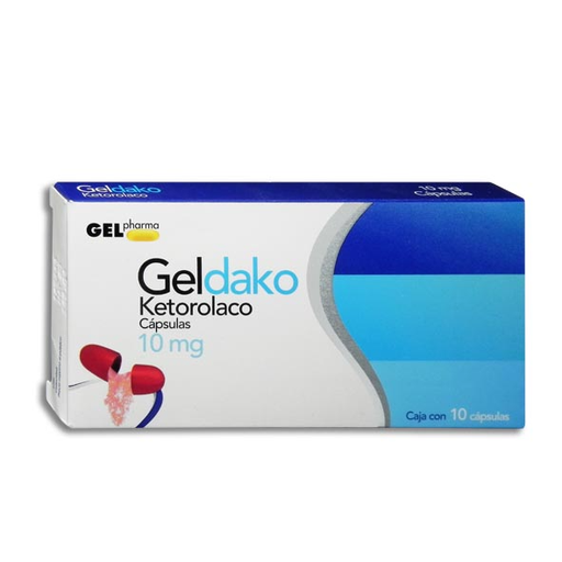 Geldako 10 mg caja c / 10 capsulas