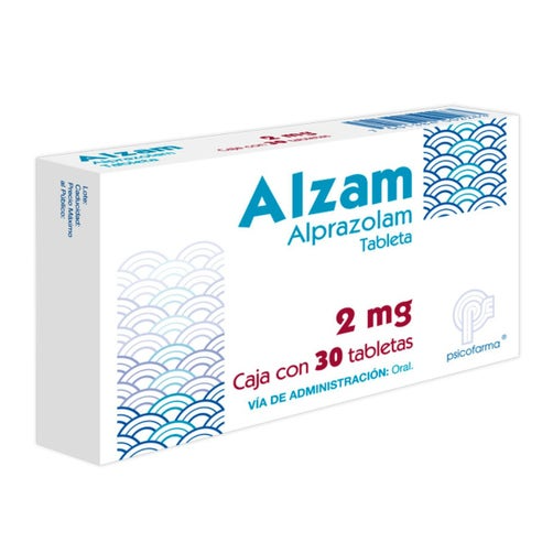 Alzam 2 mg Caja c / 30 tabletas