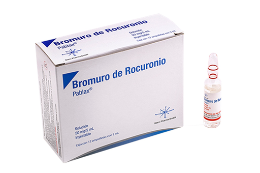 Bromuro de rocuronio solucion 50 mg /5 mL caja c/12